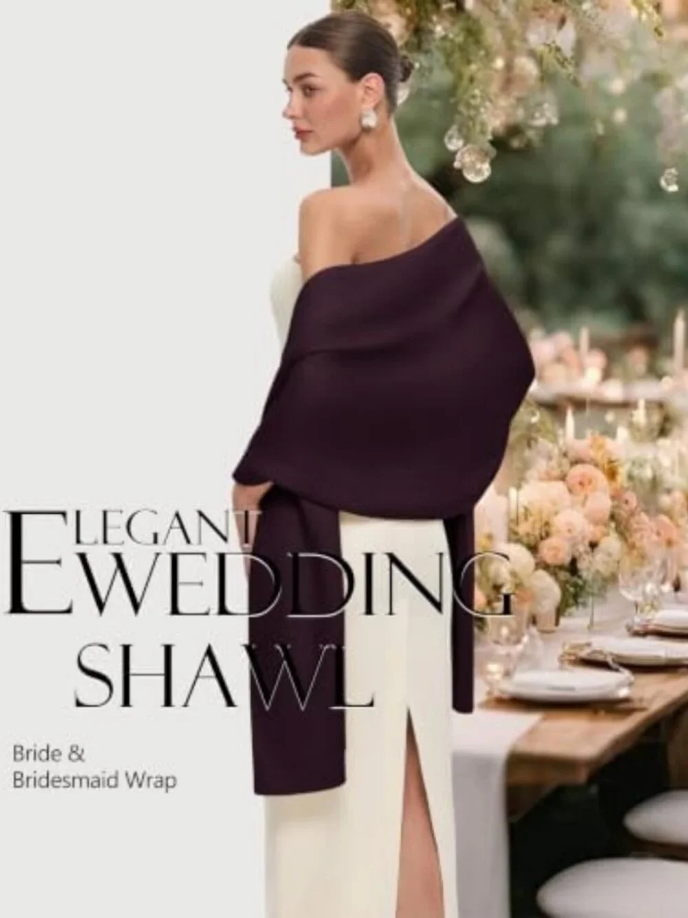 Elegant Women's Pashmina Shawl Wrap - Large Winter Scarf for Weddings & Evenings